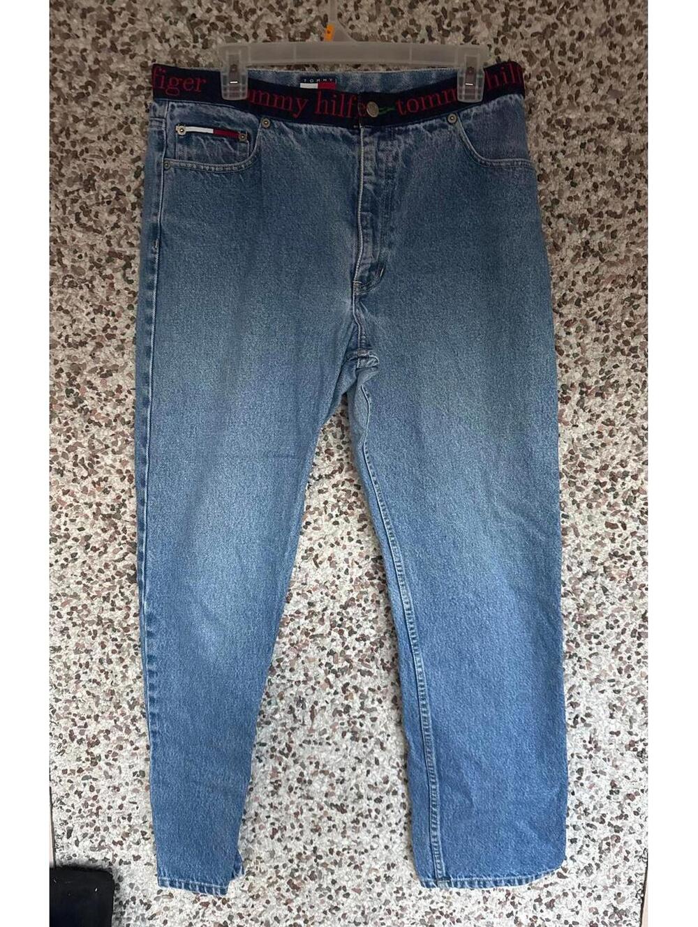 Vintage Tommy Hilfiger Jeans Size 11 Logo Waistband Y2K USA Made